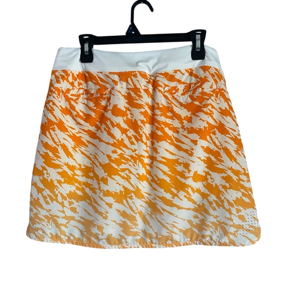Nike Golf Dr Fit Skort Orange Ombré Print Sz L - Picture 2 of 6